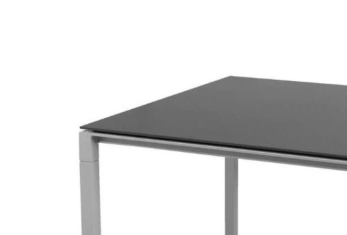 Cane-line Outdoor Pure Havebord 100x100 cm - Light Grey/Nero Black Ceramic