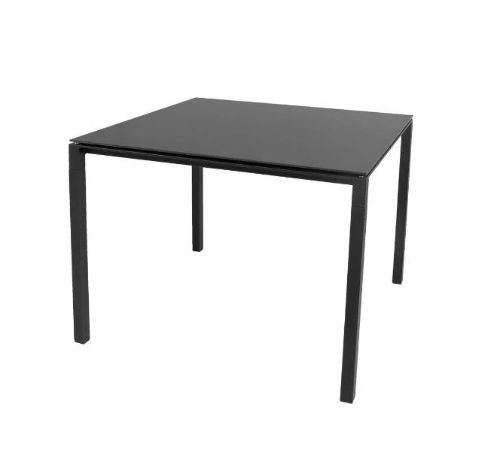 Cane-line Outdoor Pure Havebord 100x100 cm - Lava Grey/Nero Black Ceramic