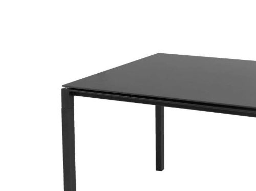Cane-line Outdoor Pure Havebord 100x100 cm - Lava Grey/Nero Black Ceramic