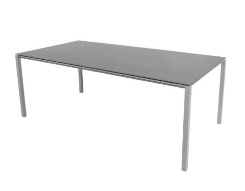 Cane-line Outdoor Pure Havebord 200x100 cm - Light Grey/Basalt Grey Ceramic