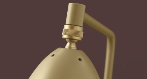 GUBI Gräshoppa Floor Lamp H: 125cm - Olive Brown