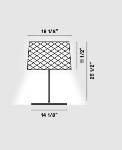 Foscarini Twiggy Grid XL Bordlampe LED H: 65cm - Karmin