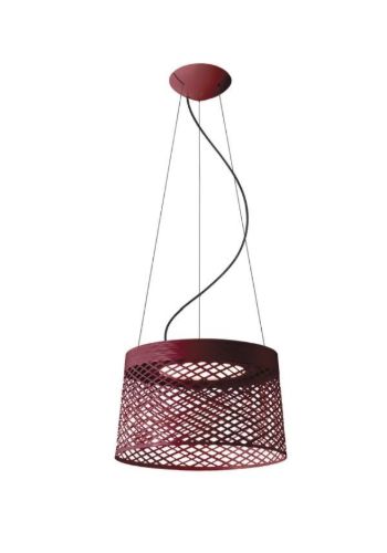 Foscarini Twiggy Grid Pendel LED Ø: 46cm - Karmin