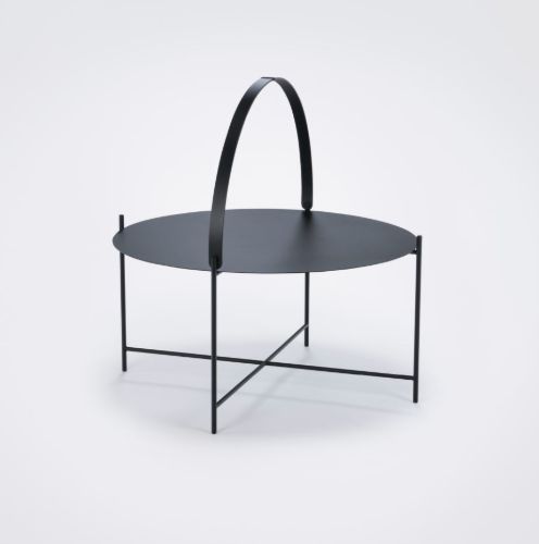 HOUE EDGE Tray Table Ø: 76 cm - Black/Black
