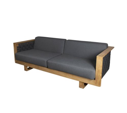 Cane-line Outdoor Angle 3 Pers. Havesofa m. Hynder L: 220 cm - Teak/Grey