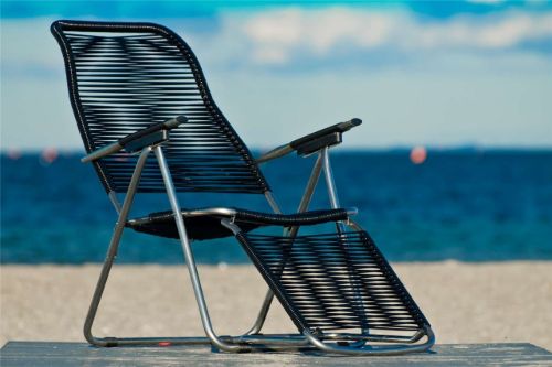 Fiam Spaghetti Outdoor Relax Armchair SH: 38 cm - Black