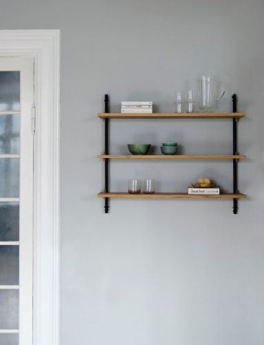 Moebe Wall Shelving Sets 65 x 85 cm - Oak/Black