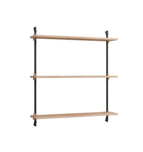 Moebe Wall Shelving Sets 85x85 cm - Oak/Black