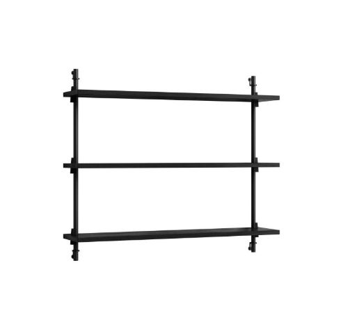 Moebe Wall Shelving Sets B: 85 cm - Black