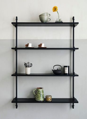 Moebe Wall Shelving Sets 115x85 cm - Oak/Black