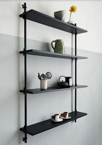 Moebe Wall Shelving Sets 115x85 cm - Black