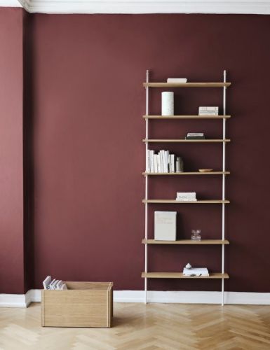 Moebe Wall Shelving Sets 200x85 cm - Oak/White