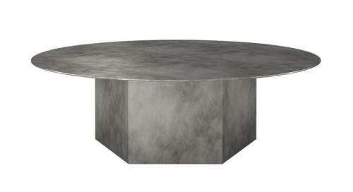 GUBI Epic Coffee Table Ø: 110 cm - Misty Grey Steel