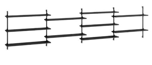 Moebe Wall Shelving Sets 65x316 cm - Black