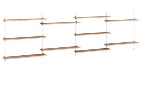 Moebe Wall Shelving Sets 85x316 cm - Oak/White