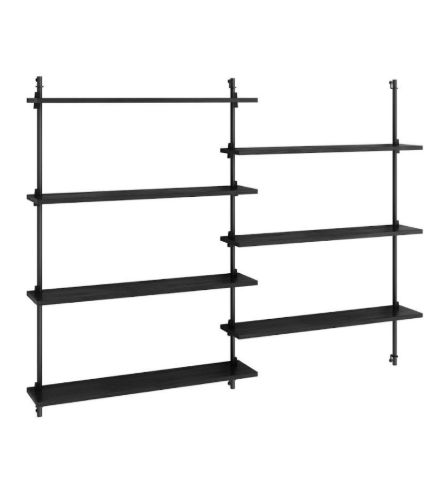 Moebe Wall Shelving Sets 115x162 cm - Black