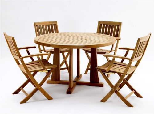 Kircodan Astor X Havebord Ø: 120 cm - Teak