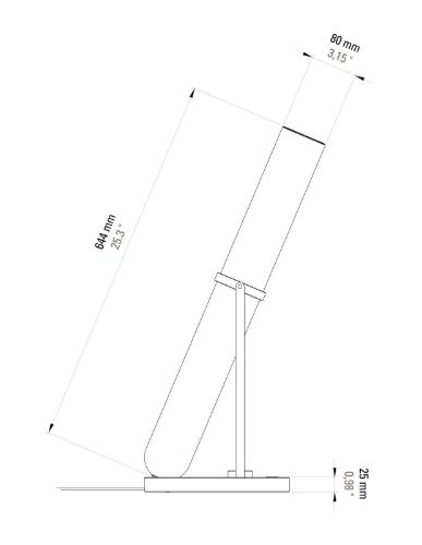 DCW Editions La Lampe Frechin Bord- og gulvlampe H: 65cm - Guld/Sort