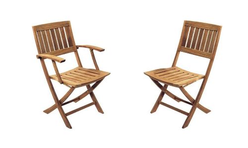 Kircodan Caprino Klapstol Uden Armlæn SH: 44 cm - Teak