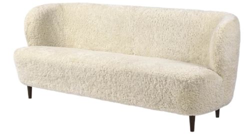 GUBI Stay Sofa Fully Upholstered SH: 40 cm - Smoked Oak/Moonlight