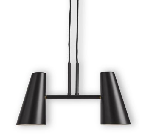 Woud Cono Pendel m/2 Skærme Ø: 42 cm - Sort