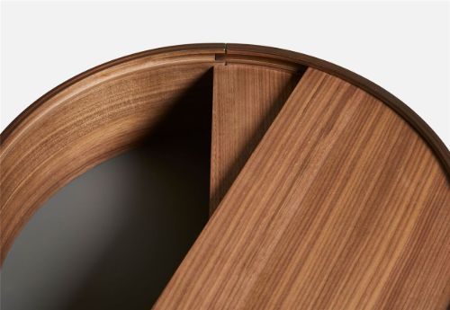 Woud Arc Side Table Ø: 42 cm - Walnut