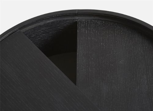 Woud Arc Side Table Ø: 42 cm - Black Painted Ash