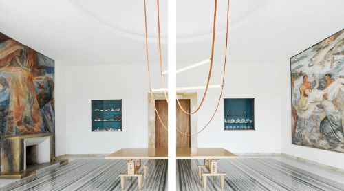 FLOS Wireline Pendant w. Dali Dimmer L: 405 cm - Pink