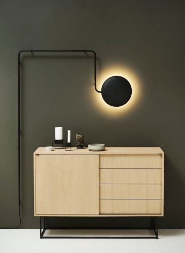 Woud Mercury Væglampe H: 152 cm - Sort