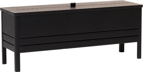 Form & Refine A Line Storage Bench 111 B: 111 cm - Black Stained Oak