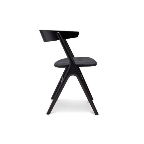 Sibast Furniture No 9 Dining Chair SH: 45 - Black Oak / Dunes Leather Anthrazite