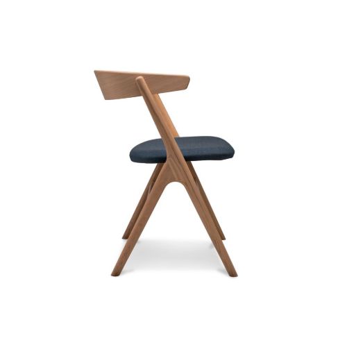 Sibast Furniture No 9 Dining Chair SH: 45 - Soap Oak / Wool Remix 873 Blue