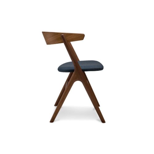 Sibast Furniture No 9 Dining Chair SH: 45 - Smoked Oak / Wool Remix 873 Blue
