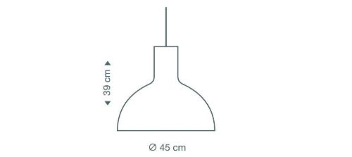 Secto Design Victo 4251 Pendel Ø: 45 cm - Valnød