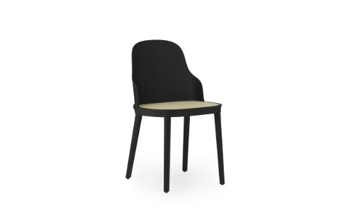 Normann Copenhagen Allez Chair PP Outdoor SH: 45,5 cm - Black / Molded Wicker Seat