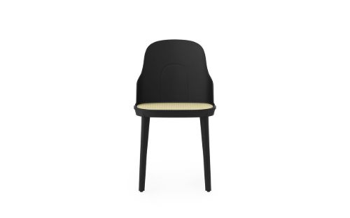 Normann Copenhagen Allez Chair PP Outdoor SH: 45,5 cm - Black / Molded Wicker Seat
