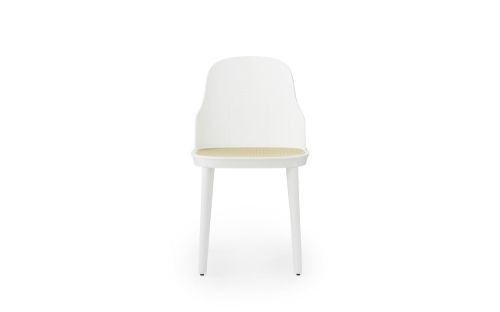 Normann Copenhagen Allez Chair PP Outdoor SH: 45,5 cm - White / Molded Wicker Seat