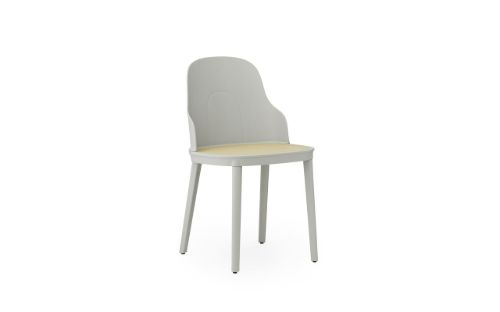 Normann Copenhagen Allez Chair PP Outdoor SH: 45,5 cm - Warm Grey / Molded Wicker Seat