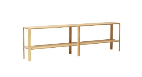 Form & Refine Leaf Shelf 2x2 L: 200 cm - White Oiled Oak