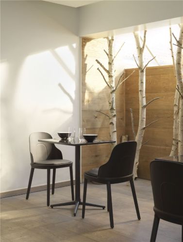 Normann Copenhagen Allez Chair Upholstery PP Indoor SH: 45,5 cm - Grey / Ultra Leather