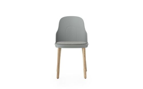 Normann Copenhagen Allez Chair Upholstery Oak Indoor SH: 45,5 cm - Grey / Main Line Flax