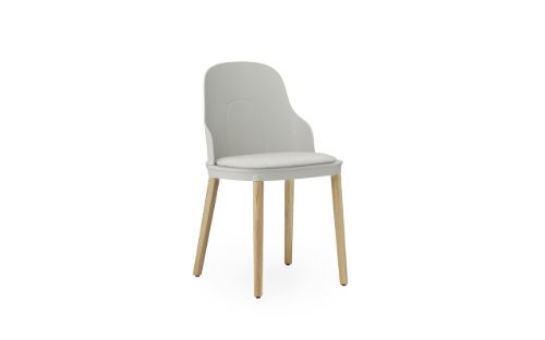 Normann Copenhagen Allez Chair Upholstery Oak Indoor SH: 45,5 cm - Warm Grey / Main Line Flax