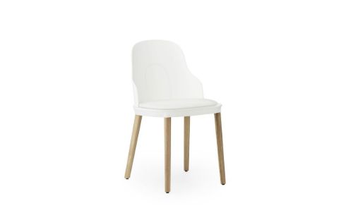 Normann Copenhagen Allez Chair Upholstery Oak Indoor SH: 45,5 cm - White / Canvas