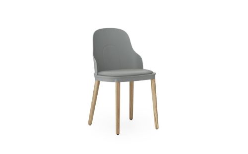 Normann Copenhagen Allez Chair Upholstery Oak Indoor SH: 45,5 cm - Grey / Canvas