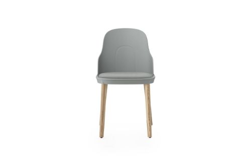 Normann Copenhagen Allez Chair Upholstery Oak Indoor SH: 45,5 cm - Grey / Canvas