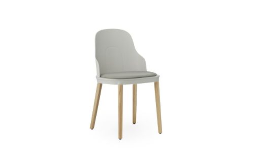 Normann Copenhagen Allez Chair Upholstery Oak Indoor SH: 45,5 cm - Warm Grey / Canvas