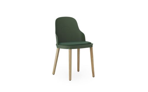 Normann Copenhagen Allez Chair Upholstery Oak Indoor SH: 45,5 cm - Park Green / Canvas