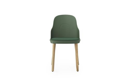 Normann Copenhagen Allez Chair Upholstery Oak Indoor SH: 45,5 cm - Park Green / Canvas