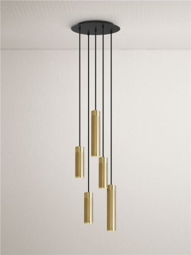 Thorup Copenhagen Patrone Pendant Cluster 5-Light Ø: 33 cm - Messing