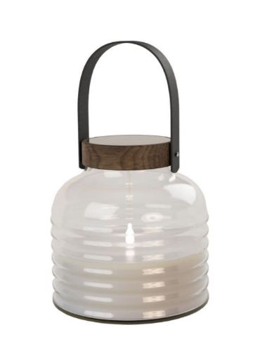 Sirius Aston Solar Krukke Lanterne H: 20 cm - Sort/Brun